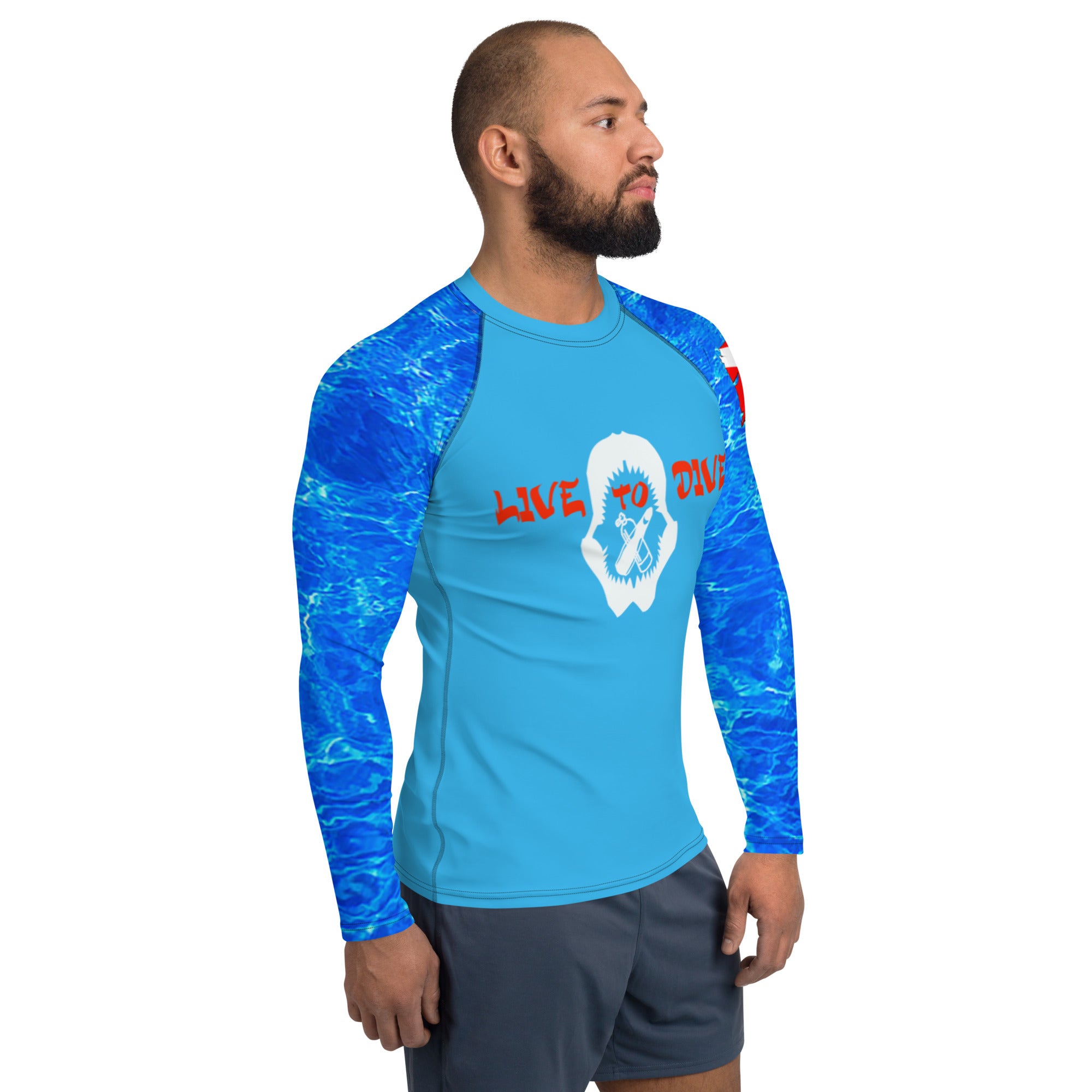 Men's Rash Guard Shark Jaw