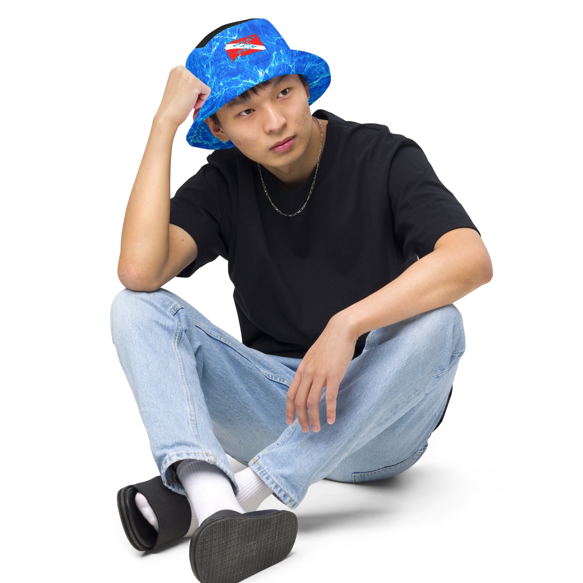 Reversible bucket hat Dive Flag