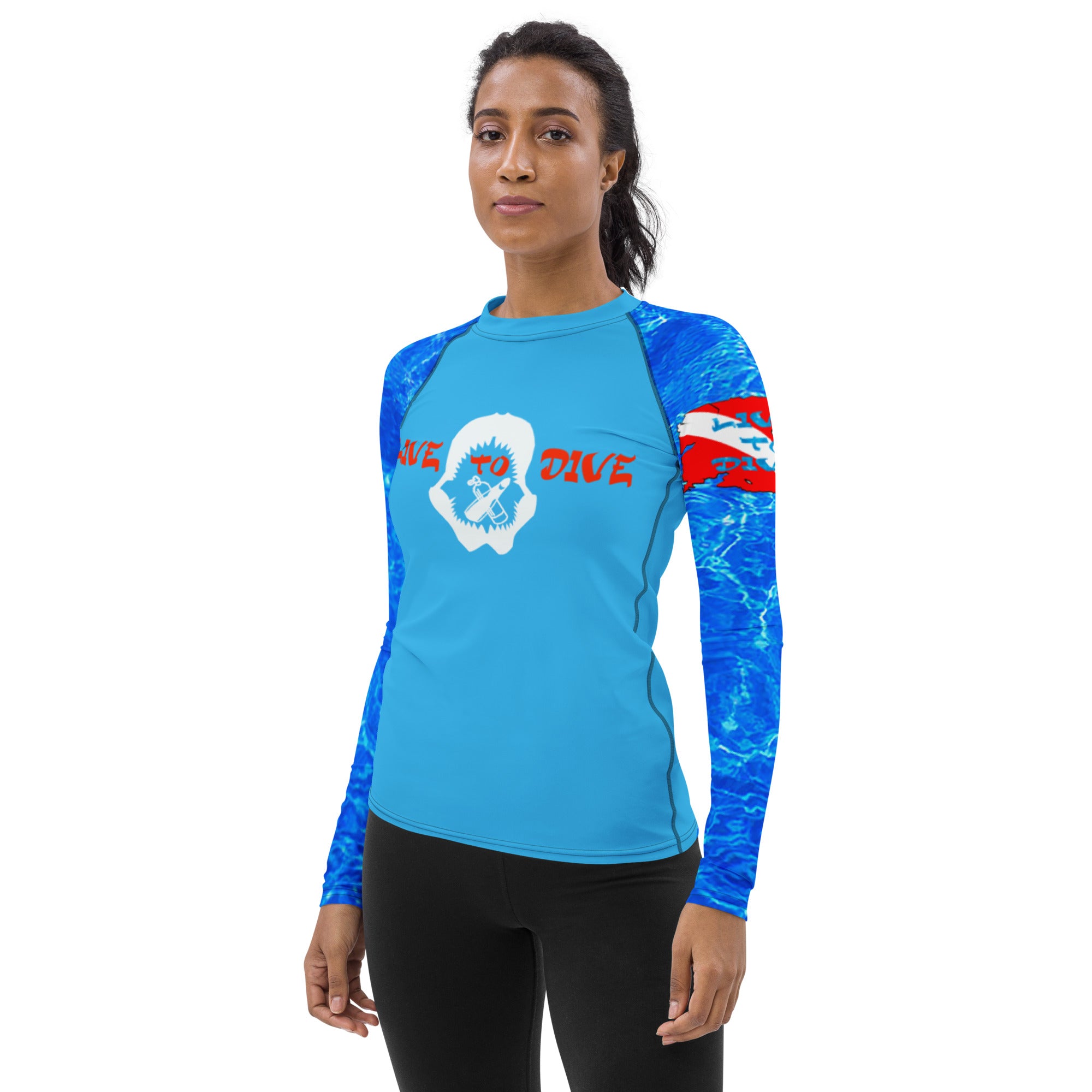 Women's Rash Guard Shark Jaw